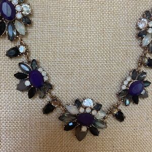 Purple Stones‎ Multi Colored Stones Jeweled Bib Statement